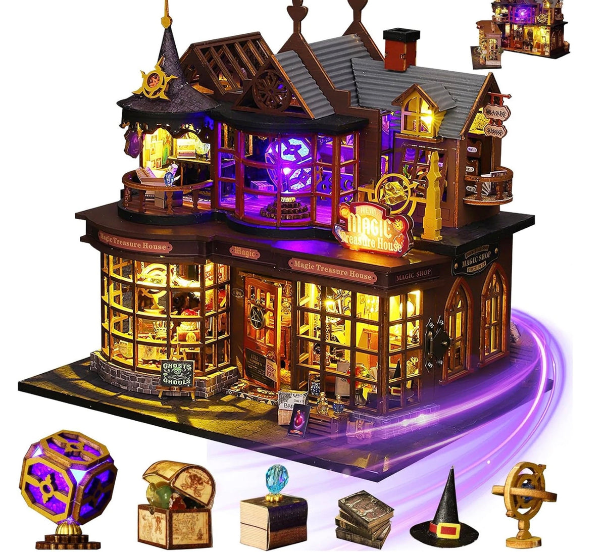 Magic Treasure House ES016-A miniature DIY house kit — view 2