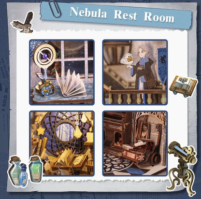 Nebula Rest Room RK02 DIY wooden book nook with LED lighting