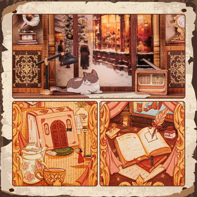 CUTEBEE Bookshop Memories SD01 DIY Wooden Book Nook Kit