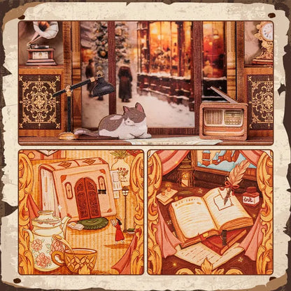CUTEBEE Bookshop Memories SD01 DIY Wooden Book Nook Kit