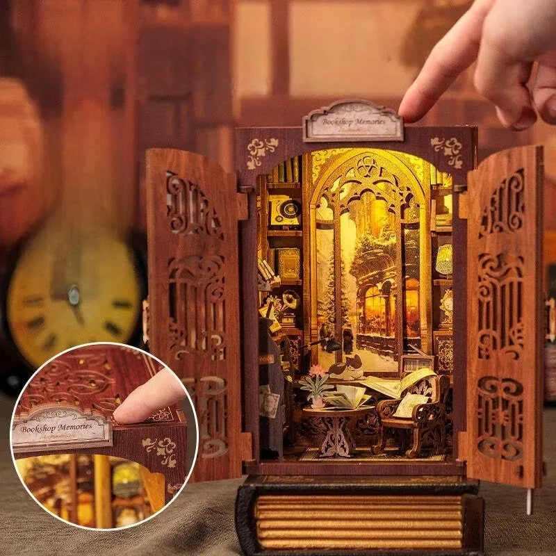 CUTEBEE Bookshop Memories SD01 DIY Wooden Book Nook Kit