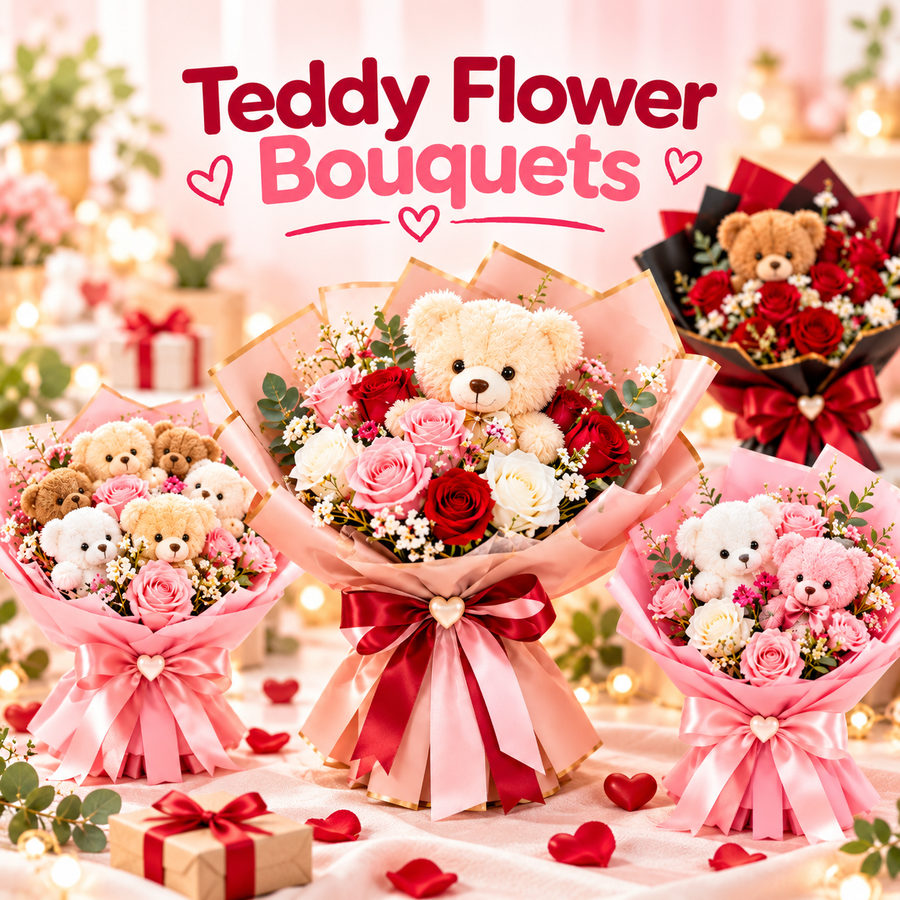 Teddy Flower Bouquets
