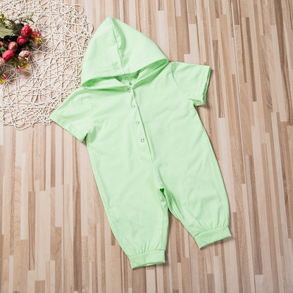 Citgeett Summer 6 Colors Dinosaur Romper Newborn Infant Baby Boys Girls Jumpsuit Cute Zipper Summer Clothes Hooded Outfits