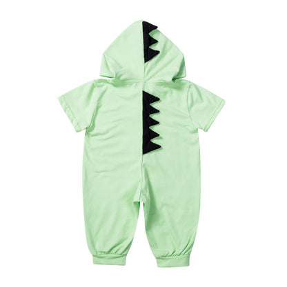 Citgeett Summer 6 Colors Dinosaur Romper Newborn Infant Baby Boys Girls Jumpsuit Cute Zipper Summer Clothes Hooded Outfits