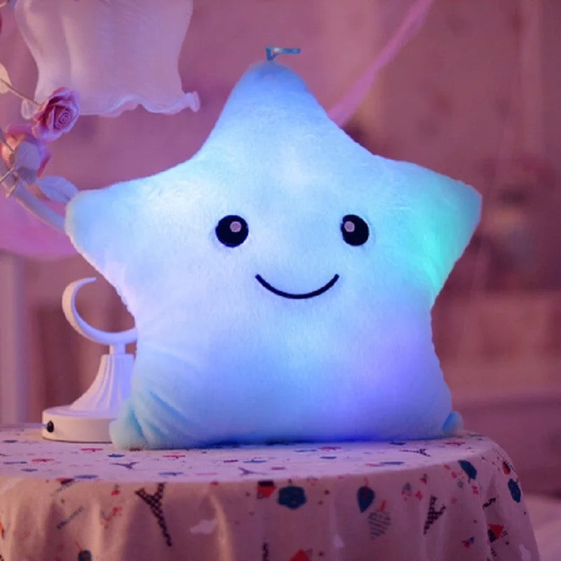 Colourful Star Plush pillow with LED New - Bair Gifts