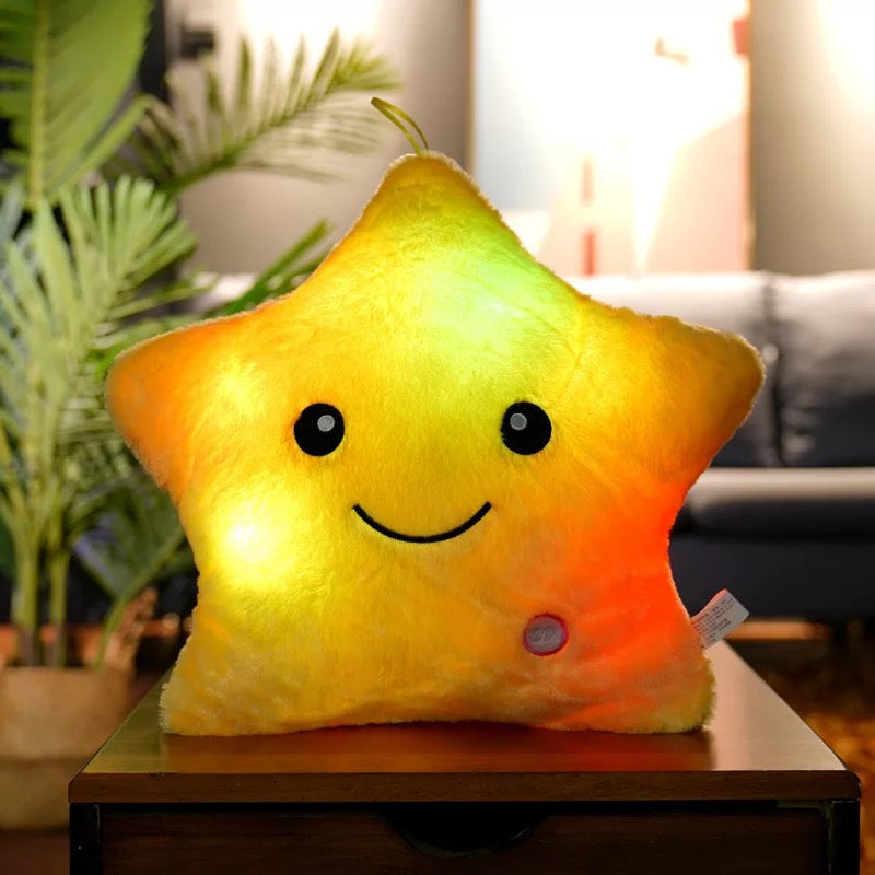 Colourful Star Plush pillow with LED New - Bair Gifts