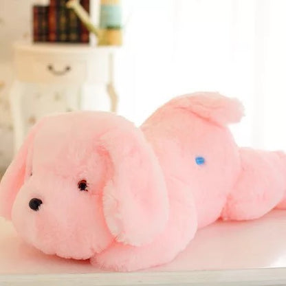 Luminous Dog Plush Toy Pink LED Glowing 50cm - Bair Gifts