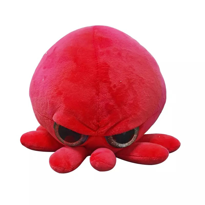 Big Glitter Eyes Octopus Reversible Stuffed Animal Toy - Bair Gifts