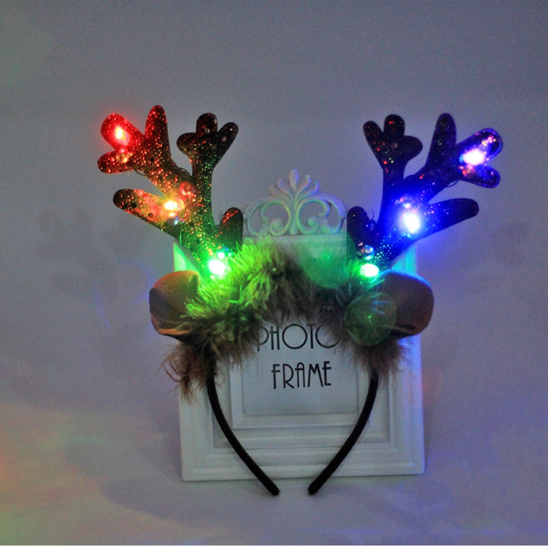 Reindeer Antler LED Light Up Flashing Glow Christmas Costume Headband