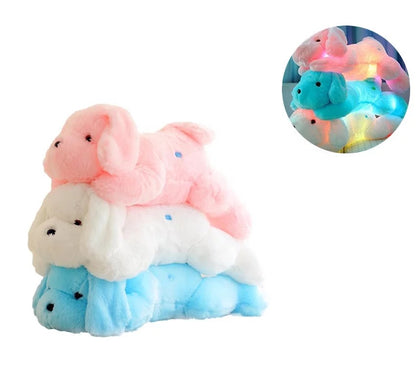 Luminous Dog Plush Toy Pink LED Glowing 50cm - Bair Gifts