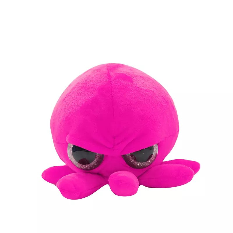 Big Glitter Eyes Octopus Reversible Stuffed Animal Toy - Bair Gifts
