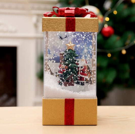 Christmas Snowy LED Musical Gift box USB