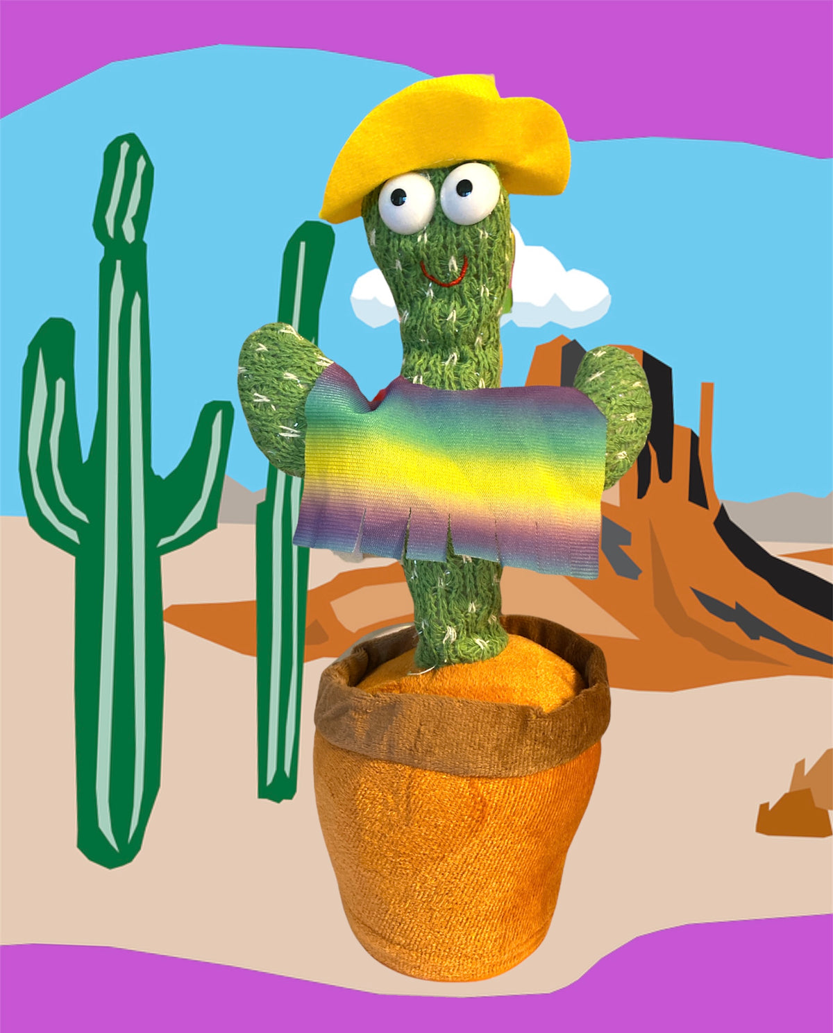 Glow Dancing Recording Cactus Plush kids Toy USB version New
