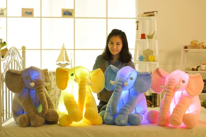 LED Lighting Elephant Pink 50cm Plush Toy - Bair Gifts