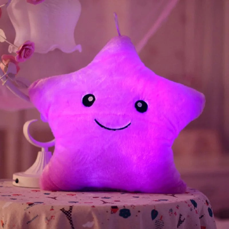 Colourful Star Plush pillow with LED New - Bair Gifts